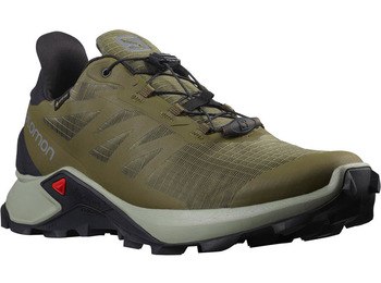 Chaussures Salomon Supercross 3 GTX Vert Olive