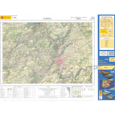 Sarria 124-1 Carte Echelle 1:25.000 IGN