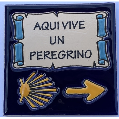Carreaux de céramique vit ici une étoile de pèlerin et Arrow 11x11