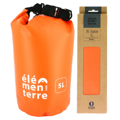 Sac en toile imperméable Elementerre Buckeno 5 L Orange