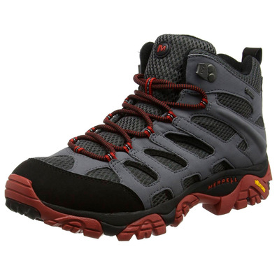 Merrell Moab Mid GTX Gris/Negro/Rojo Bottes