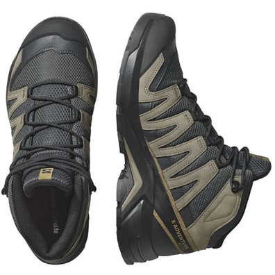 Chaussures Salomon X-Adventure Recon Mid GTX Gris/Noir/Kaki
