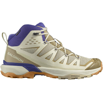 Chaussure Salomon X Ultra 360 Edge Mid GTX Blanc/Beige/Violet