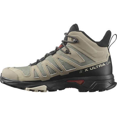 Bottes Salomon X Ultra 4 Mid GTX Beige/Grenat/Noir