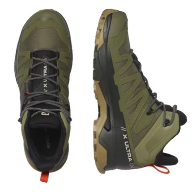 Botte Salomon X Ultra 4 Mid Wide GTX vert olive