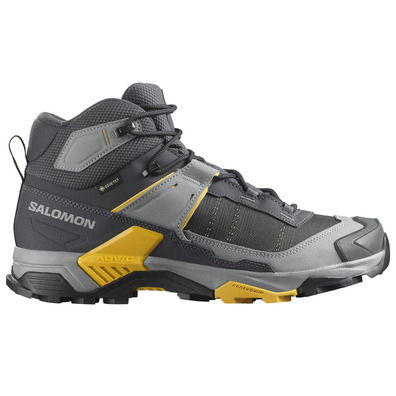 Chaussures Salomon X Ultra 5 Mid GTX Noir/Gris/Moutarde