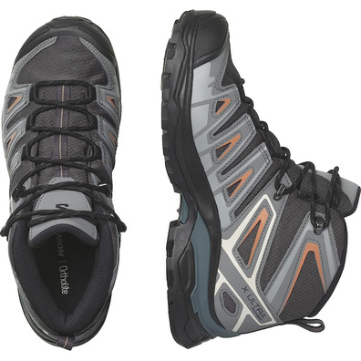 Bottes Salomon X Ultra Pioneer Mid GTX W Gris/Saumon