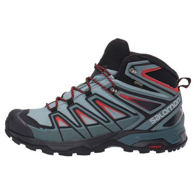Salomon X Ultra 3 Mid GTX Gris/Négro/Rojo bottes