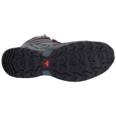Salomon X Ultra 3 Mid GTX Gris/Négro/Rojo bottes