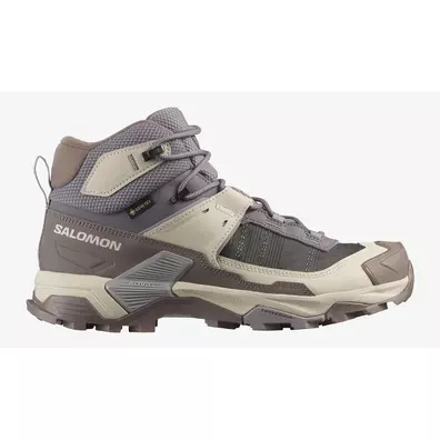 Chaussures Salomon X Ultra 5 Mid GTX W Gris/Beige/Marron