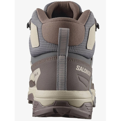 Chaussures Salomon X Ultra 5 Mid GTX W Gris/Beige/Marron