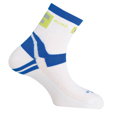 Calcetín Mund Courant/Cycling Blanc-Azul