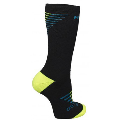 Mund Skiing Outlast/Wool Sock Noir/Jaune/Bleu