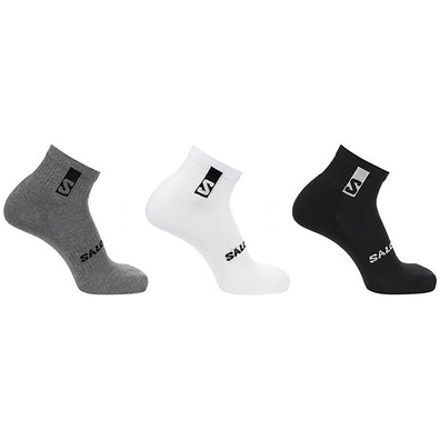 Chaussettes Salomon Everyday Ankle Pack-3 Noir/Blanc/Gris