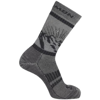 Chaussettes Salomon Retro Wool Crew Gris