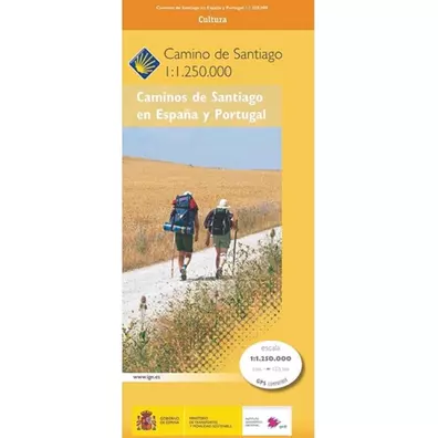 Les chemins de Saint-Jacques dans la péninsule ibérique 1:1 250 000