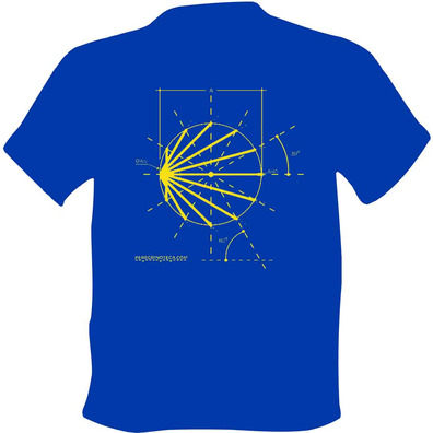 T-shirt Boceto Logo Chemin de Santiago Añil