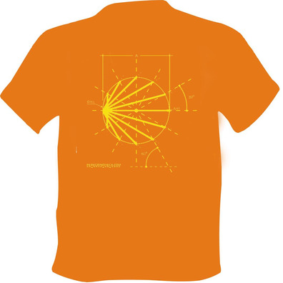 T-shirt Boceto Logo Chemin de Santiago Naranja