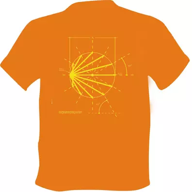 T-shirt Boceto Logo Chemin de Santiago Naranja