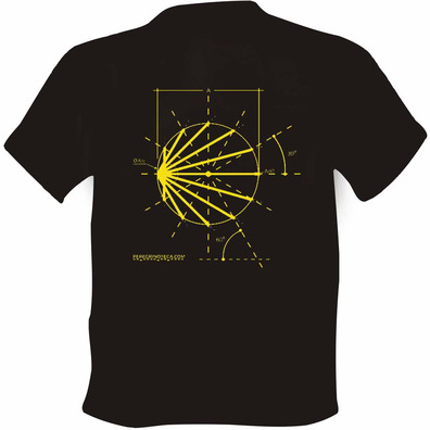 T-shirt Boceto Logo Chemin de Santiago Noir