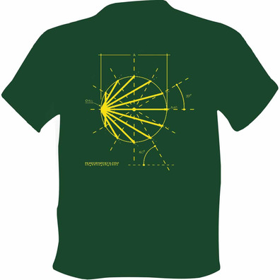 T-shirt Boceto Logo Chemin de Santiago Verde Botella