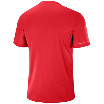 T-shirt Salomon Agile HZ SS Tee Rouge