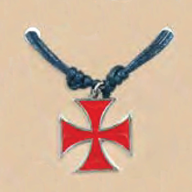 Croix Colgante de Malte Rouge