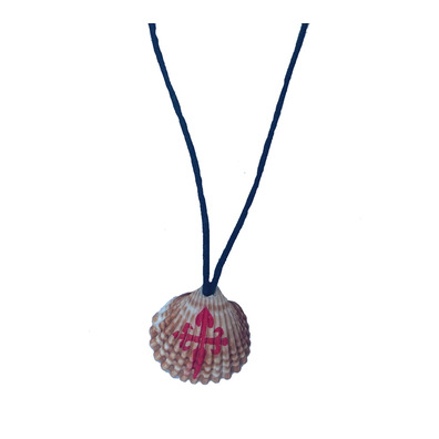 Collier de pétoncles naturels avec Cruz de Santiago