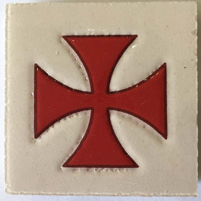 Aimant en céramique Croix des Templiers MyL 5X5 cm