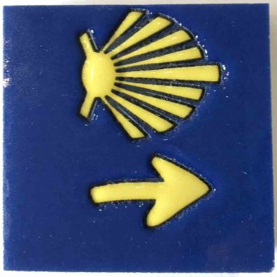 Aimant céramique Star et Arrow fond bleu