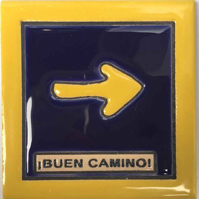 Imán Flecha Bon chemin 7x7 cm