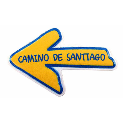 Aimant flèche jaune/bleu MyL Camino de Santiago