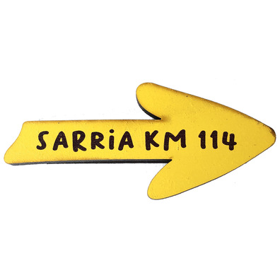 Aimant en bois Flèche Sarria Km 114
