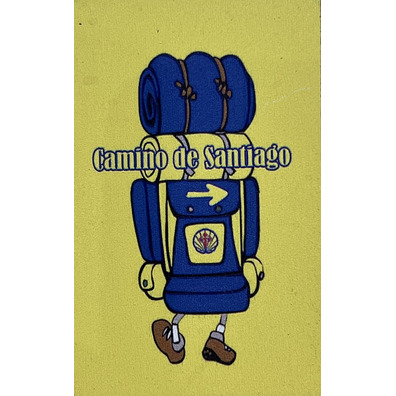 Sac à dos bleu aimanté en bois peint