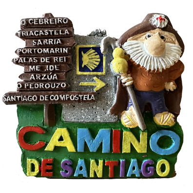 Aimant en résine Villes Camino de Santiago