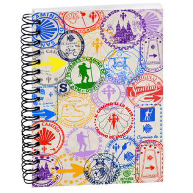 Livre avec anneaux Timbres Camino de Santiago