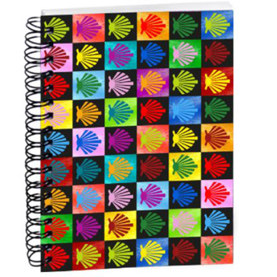 Carnet de coquillages colorés