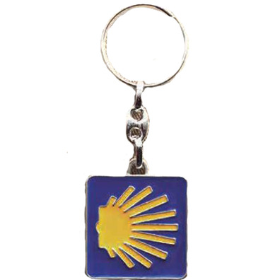 Porte-clés carré étoile