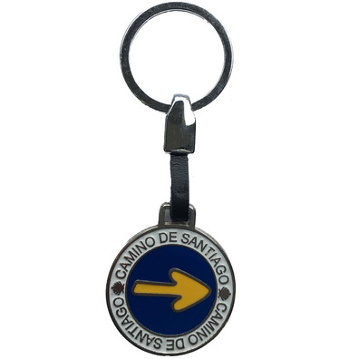 Porte-clés Flèche métallique de chemin rond