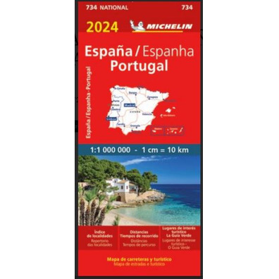 Carte Michelin Espagne - Portugal 2024