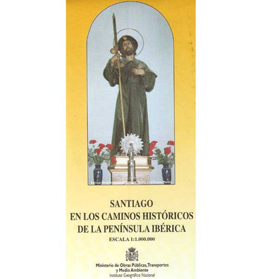 Carte Santiago dans les voies historiques de la péninsule ibérique