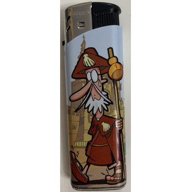 Briquet pèlerin avec costume et bâton