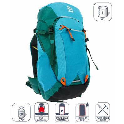 sac à dos Elementerre Talca 40 Turquoise