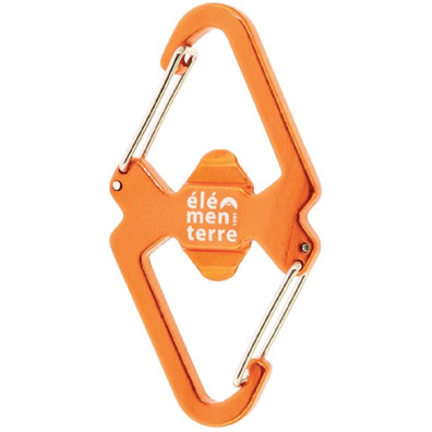 Mousqueton double Elementerre Dokara Orange