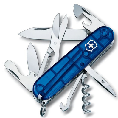 Couteau de poche Victorinox Climber 14 usages 91 mm Bleu Translucide