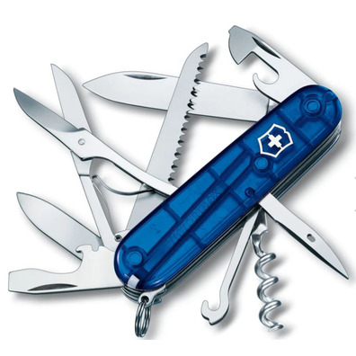 Couteau de poche Victorinox Huntsman 15 usages 91 mm Bleu translucide