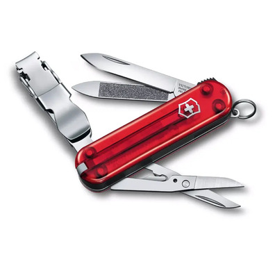 Victorinox Nail Clip 580 Couteau Rouge Translucide