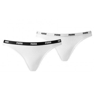 Puma Lot de 2 culottes de bikini blanches