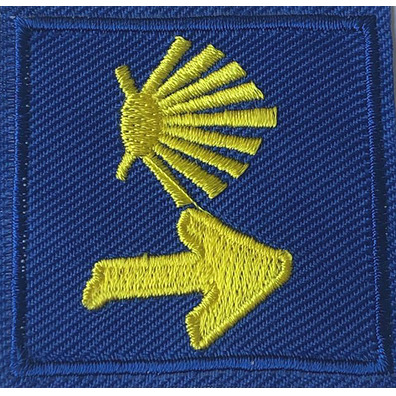 Parche brodée Star et Arrow fond petit bleu