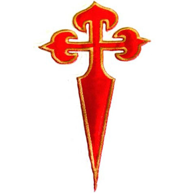 Broderie Tissu parche Cruz de Santiago Grande